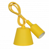 Патрон Е27 силиконовый со шнуром 1м IN HOME Желтый