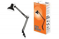 Светильник струбцина 220В, 40Вт, E27 черный глянецTDM