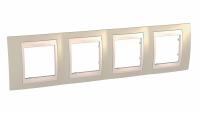 РАМКА ГОРИЗОНТАЛЬНАЯ, 4 МЕСТА, ХАМЕЛЕОН ПЕСЧАНЫЙ/ БЕЖЕВЫЙ