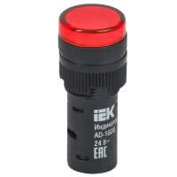 Лампа AD16DS(LED)матрица d16мм красный 24В AC/DC IEK