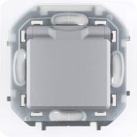 Legrand INSPIRIA Алюминий Розетка 2К+З IP44 с крыш.и штор.- немецкий стандарт -16А 250В