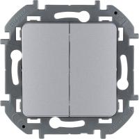 Legrand INSPIRIA Алюминий Выключатель 2-кл.10AX 250В
