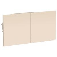 AtlasDesign Беж Розетка 2-ая с/з со штор.со сдвиж. крышк, 16А, в сборе,