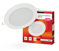 Панель светодиод. встр. круглая RLP-VC 12Вт 230В 6500К 960Лм 145мм белая IP40 IN HOME