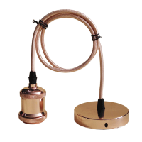 Патрон Е27-ПШ-deco подвесной шнур 1м IN HOME Медь