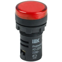 Лампа AD22DS(LED)  матрица d22мм красный 230В IEK
