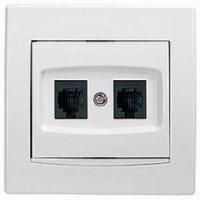 Розетка телеф RJ114 конт подв кре\кре вставк