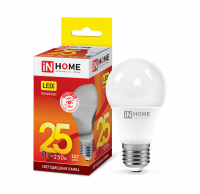 Лампа светодиодная LED-A65-VC 25Вт 230В Е27 3000К 2250Лм IN HOME
