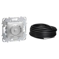 UNICA TOP Алюм Регулятор теплого пола 10А, с датчиком(без функц. откл.)