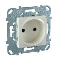 UNICA Беж Розетка без заземления, со шторками, 16 А, 250 В