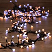 Гирлянда «Мишура LED» 3 м, темно-зеленый ПВХ, 288 диодов Белый+Теплый Белый NEON-NIGHT