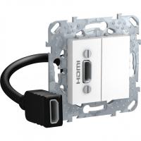 UNICA Бел HDMI коннектор с переходником