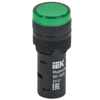 Лампа AD16DS(LED) матрица d16мм зеленый 24В IEK