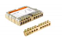 Шина "N" нулевая 6х9мм 10/1 (10 групп/крепеж по центру) TDM