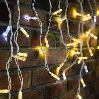 Гирлянда "Айсикл" 4,8х0,6 м, с эффектом мерцания, белый ПВХ, 176LED Теплый белый NEON-NIGHT