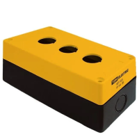 Корпус КП103 для кнопок, 3 места, желтый, IP54 TDM