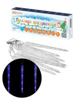 Гирлянда светодиодная "Сосульки фигурные" 2,1 м, 32LED, 8 шт, синий, 8 режимов, 250 В, IP20, TDM