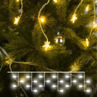 Гирлянда бытовая электрическая бахрома - 100-002 теплый белый 1,8*0,5 м IP20