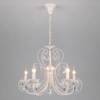 Светильник Хрусталь - 3305/5 белый с золотом/прозрачный хрусталь Strotskis