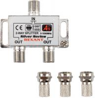 Делитель ТВ х 2 + 3шт. F "BOX" 5-1000 МГц "Silver" REXANT