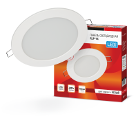 Панель светодиод. встр. круглая RLP-VC 12Вт 230В 4000К 960Лм 145мм белая IP40 IN HOME
