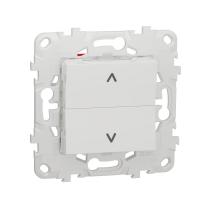 UNICA NEW Бел Выключатель для жалюзи, 2-клавишный, кнопочный, 2 х сх. 4