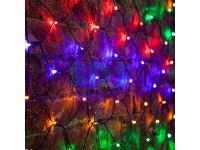 Гирлянда "Сеть" 1х1,5м, черный ПВХ, 160 LED Мульти NEON-NIGHT