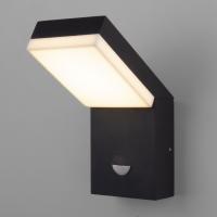Уличный свет - 1541 TECHNO LED черный с датчиком движения