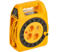 INDUSTRIAL Катушка УК15 2P+PE 3х1,5мм2 USBх2 LED 15м IEK