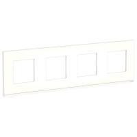 UNIKA PURE Матовое стекло/Белая Рамка 4-постовая горизонтальная