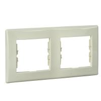 SEDNA Беж Рамка 2-постовая, горизонтальная IP44
