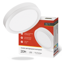 Панель светодиод. накл. круглая NRLP-VC 20Вт 230В 4000К 1600лм 170мм белая IP40 IN HOME