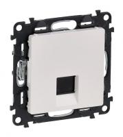 Legrand Valena LIFE.Информационная розетка одиночная RJ45 Кат.5е UTP.С лицевой панелью.Белая