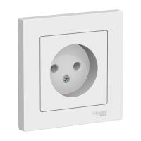 AtlasDesign Бел Розетка б/з, 16А, в сборе