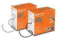 Кабель витая пара U/UTP Cat 5e 4х2х24AWG (305м) solid, PE для наружн. прокл., чёрный, трос 1,2мм TDM