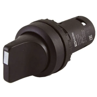 Переключатель на 2 положения с фиксацией SB7-CD25 короткая ручка d22мм 1з+1р черный TDM