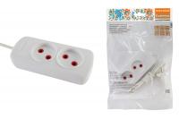 Удлинитель народный  УН2  2 гнезда, 1,5метра, б/з, ШВВП 2х0,75 мм2  6А/250В