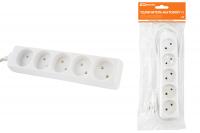 Удлинитель бытовой  У5  5 гнезд, 1,5 метра, без заземления, ПВС 2х0,75мм2  10А/250В TDM