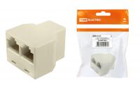 Компьютерный двойник (гнездо-2 гнезда) 8Р-8С, инд. упаковка TDM