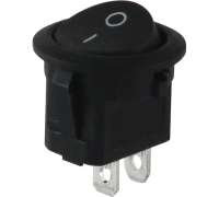 Клавишный переключатель круглый MRS-101-3-B черный 2 положения 1з TDM