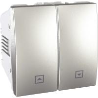 UNICA Алюм Жалюз.выключатель,2-мод.