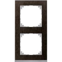 Merten M-Pure Decor Венге/алюм Рамка 2 поста, SM 
