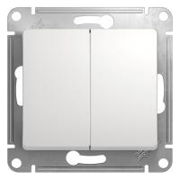 GLOSSA Бел Переключатель 2-клавишный, сх.6, 10АХ, механизм