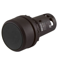 Кнопка SB7-CA25 с возвратом, 1НО+1НЗ, d22 мм, черная, IP54 TDM