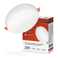 Панель светодиод. встр. безрамочная RLP-FL 24Вт 230В 4000К 1680Лм 170мм с рег.монтаж. 50-160мм бел