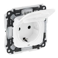 Legrand Valena ALLURE Бел Розетка с/з 1-ная, со шторками, с крышкой IP44