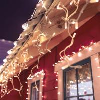 Гирлянда бытовая электрическая бахрома - 100-101 белый 3*0,6м IP65