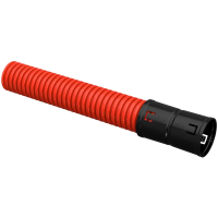  ELASTA Труба гофр двустенная ПНД d=50 красная (25м) IEK