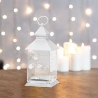 NEON-NIGHT Декоративный фонарь с росой, белый корпус, размер 10,7х10,7х23,5 см, цвет теплый белый
