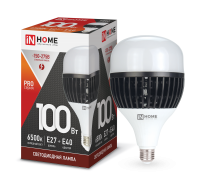 Лампа светодиодная LED-HP-PRO 100Вт 230В E27 с адаптером Е40 6500К 9000Лм IN HOME